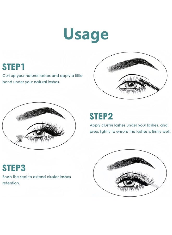 GNAFOTU False Lashes Individual Eyelashes 120 Root Cluster Lashes DIY Eyelash Extension Fake Lashes Natural Look Reusable Lashes - Image 5