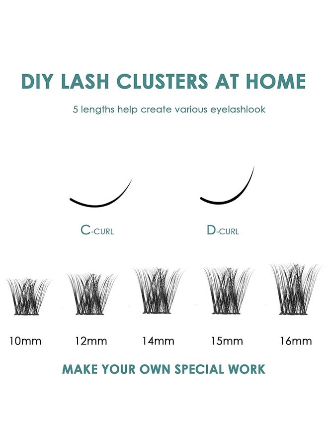 GNAFOTU False Lashes Individual Eyelashes 120 Root Cluster Lashes DIY Eyelash Extension Fake Lashes Natural Look Reusable Lashes - Image 2