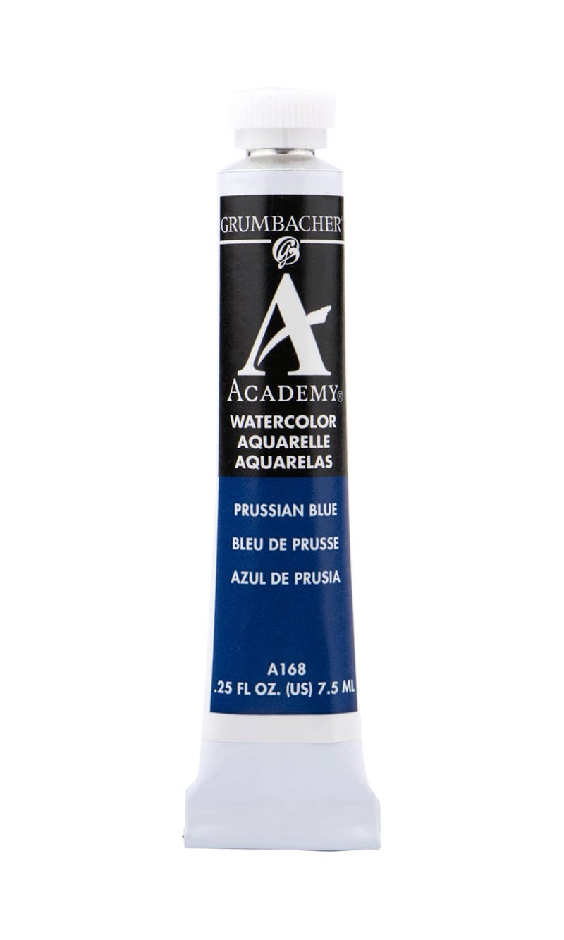 Grumbacher Academy Watercolor Paint 75ml025 Ounce Prussian Blue A168