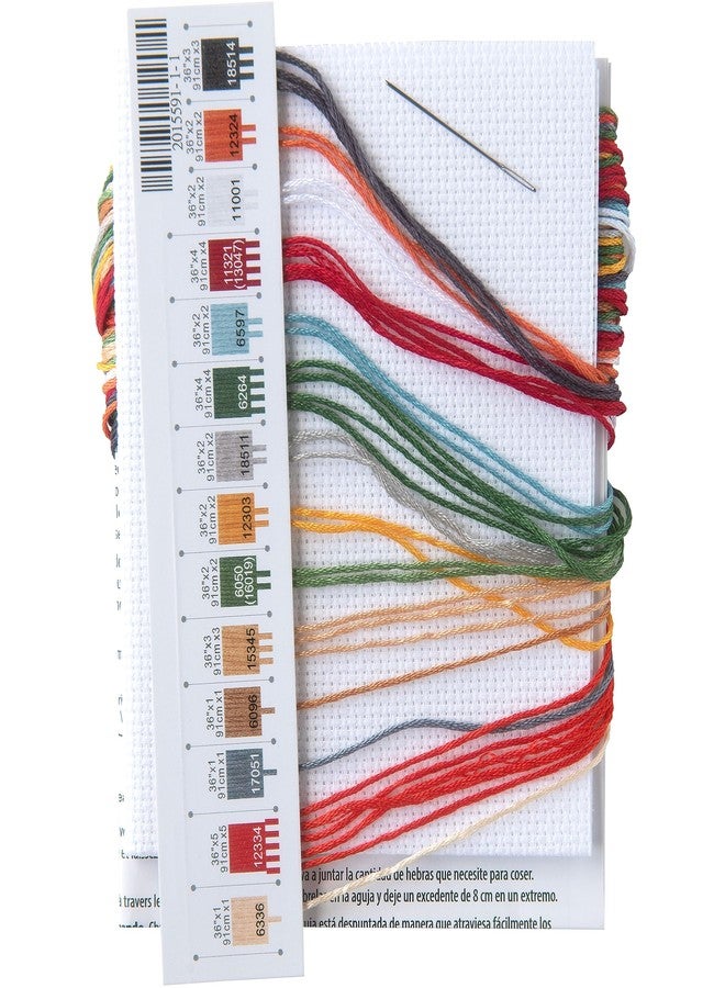 Dimensions Forest House Counted Cross Stitch Kit for Beginners, 5" x 7", 14 Cnt. White Aida 4 pcs - Image 3