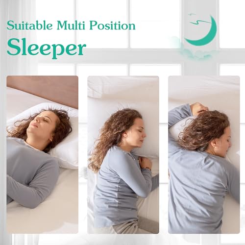 Three Geese Pack of 2 White Goose Feather Pillows King Size- Soft 600 Thread Count 100% Cotton, Medium Firm,Soft Support,White Solid - Image 5