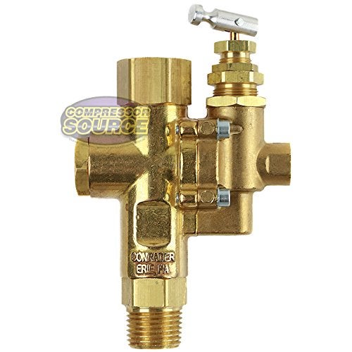 conrader صمام فحص طيار لضاغط الهواء مع جهاز تفريغ غاز التصريف 95-125 1/2" FPT مدخل علوي X 1/2" MNPT مخرج لضواغط الغاز - Image 5