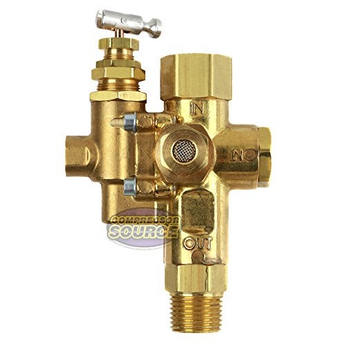 conrader صمام فحص طيار لضاغط الهواء مع جهاز تفريغ غاز التصريف 95-125 1/2" FPT مدخل علوي X 1/2" MNPT مخرج لضواغط الغاز - Image 3