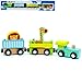 SAIBURAZ Wooden Trains Cars with Crane Magnetic Train Toys for Wooden Train Tracks Train Sets for Toddlers and Kids Ages 3 Zoo Train - Image 3