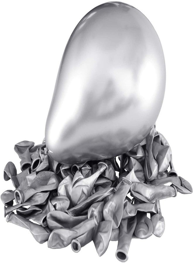 HEMITO Premium Metallic Latex Balloons Pack Of 50 Silver Balloons for Decoration (Silver, Pack Of 50) - Image 3