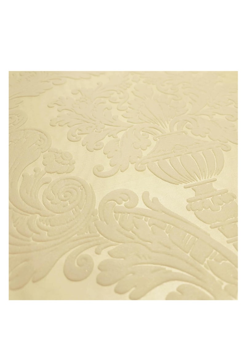 MAF Wallpaper MAF Wallpaper BR18A101 Embossed Vintage Design Wallpaper, Preminum Limited Edition Wallpapers, Non-Woven Wallpaper for living room, bedroom, study, TV background, hotel, office & more - Cream  - Image 3