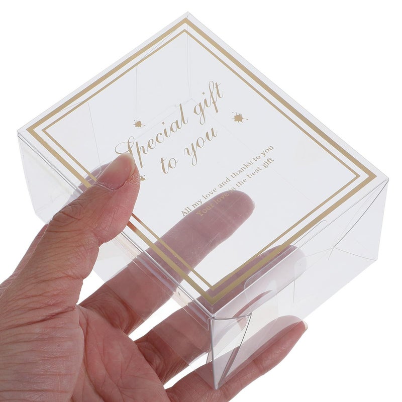 NIYANGLE Set of 12 Clear PVC Candy Boxes for Party Favors Small Treat Storage Wedding and Event Dessert Containers 9x7x4.5cm - Image 4