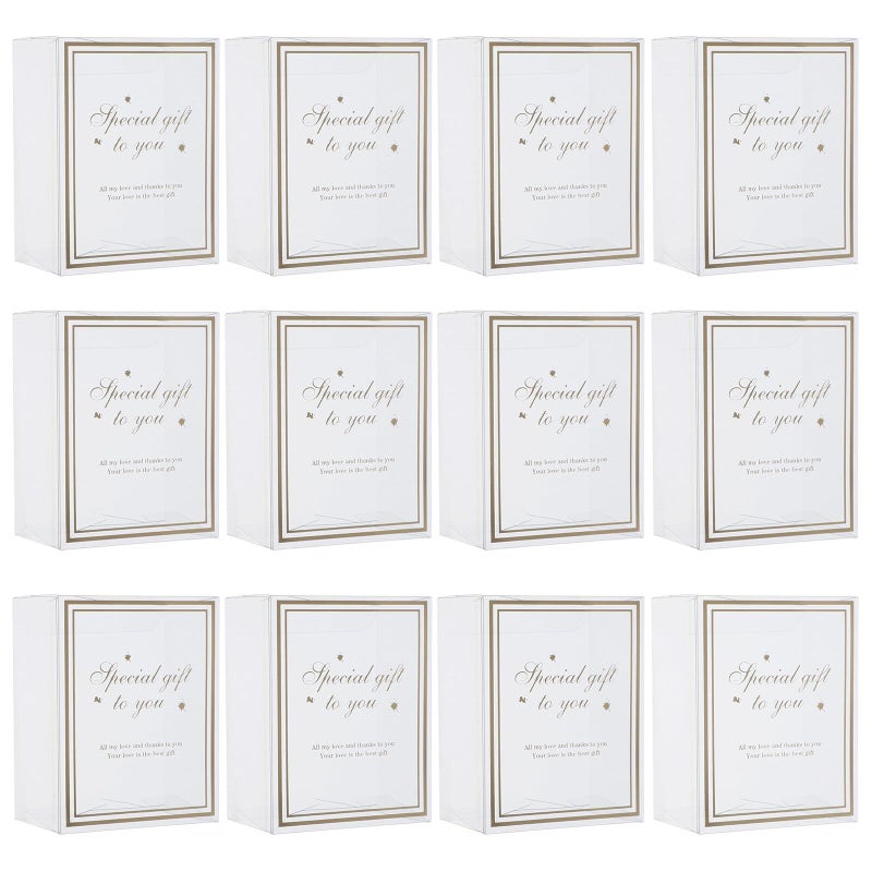 NIYANGLE Set of 12 Clear PVC Candy Boxes for Party Favors Small Treat Storage Wedding and Event Dessert Containers 9x7x4.5cm - Image 2