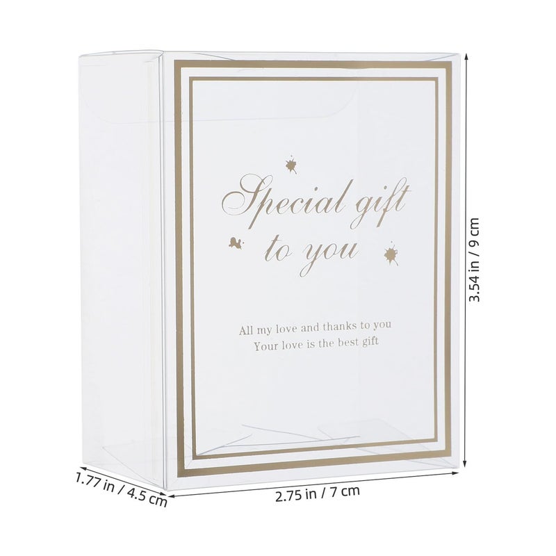 NIYANGLE Set of 12 Clear PVC Candy Boxes for Party Favors Small Treat Storage Wedding and Event Dessert Containers 9x7x4.5cm - Image 3