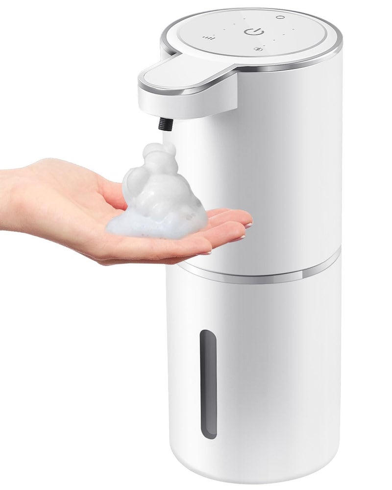 Gotofine Automatic Foaming Soap Dispenser 4Level Adjustable Foam Wall Mount USB Rechargeable 128oz380ml Touchless Hand Dish Soap Dispenser for Bathroom Kitchen Hotel Restaurant