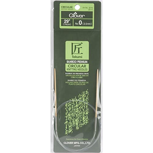 Clover Takumi Bamboo Circular 29-Inch Knitting Needles, Size 11 - Image 1