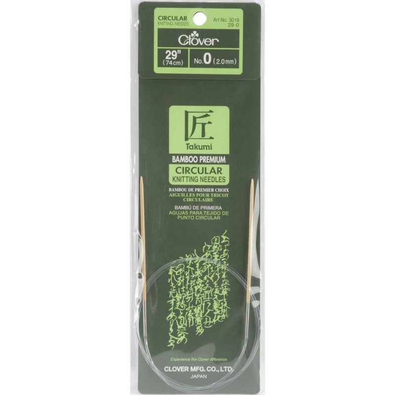 Clover Takumi Bamboo Circular 29-Inch Knitting Needles, Size 11 - Image 3