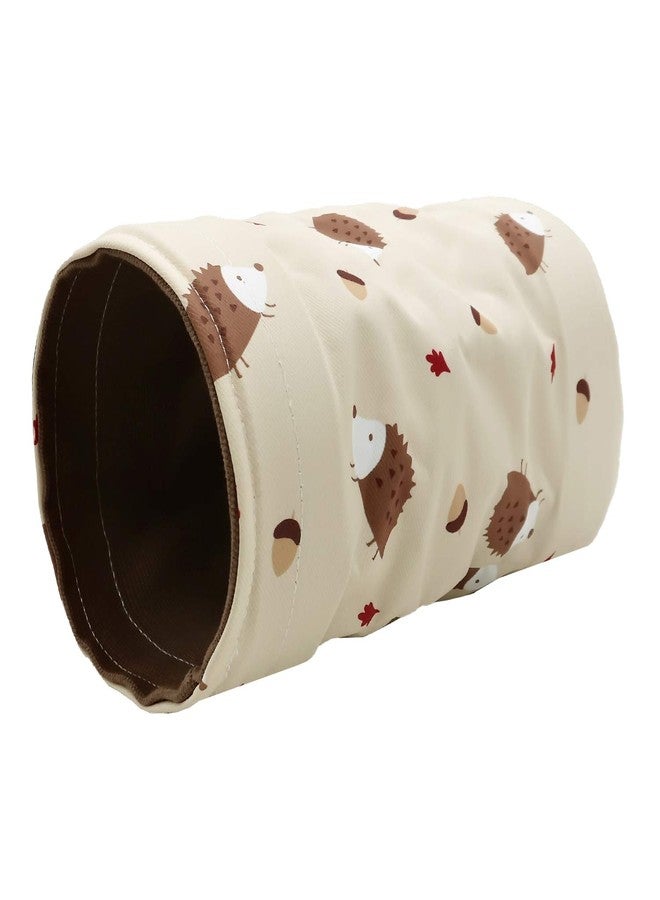 Ymid Select Small Animal Hideout Tunnel Collapsible Pet Play Toy Tunnel Tube for Dwarf Rabbit Hamster Guinea Pig Chinchilla Sugar Glider Hedgehog Supplies (Beige) - Image 1