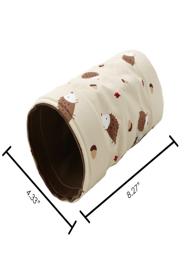 Ymid Select Small Animal Hideout Tunnel Collapsible Pet Play Toy Tunnel Tube for Dwarf Rabbit Hamster Guinea Pig Chinchilla Sugar Glider Hedgehog Supplies (Beige) - Image 2