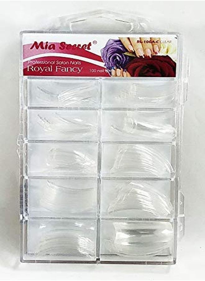 MIA SECRET Royal Fancy Nail Tips 100 Pieces (Clear)  - Image 3