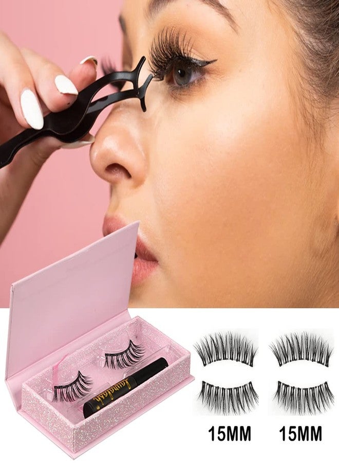 LAYRALASH Magnetic Eyelashes || Eyelashes for Women || Natural & Lightweight || Pack of 2(Liner + Lashes) Reusable upto 25 times || All-Day Long || Easy to Apply || (Pink kit) - Image 4