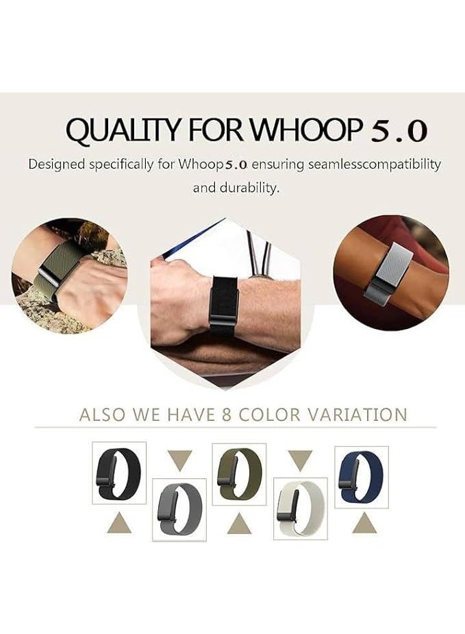 سوار بديل من النايلون المرن متوافق مع ساعات 5.0 لايف، ون، وبك | حزام بديل قابل للتعديل و سهل الاستخدام ومناسب لأنماط الحياة الموجودة - سوار فقط بدون موصل - Image 2