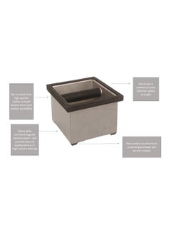 Rattleware Rattleware Stainless Steel Knock Box - Ideal for Home, Cafe, Restaurant, Hotel, Office, or Commercial Establishment - Heavy Duty Knock Box Trusted By Baristas Worldwide (6" x 5.5" x 4")  - Image 5