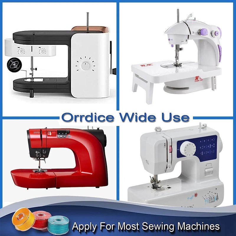 Wezone مجموعة بكرات ماكينة الخياطة أusha جانوم – 25 بكرة بلاستيكية شفافة مع علبة تخزين، بيضاء - Image 5