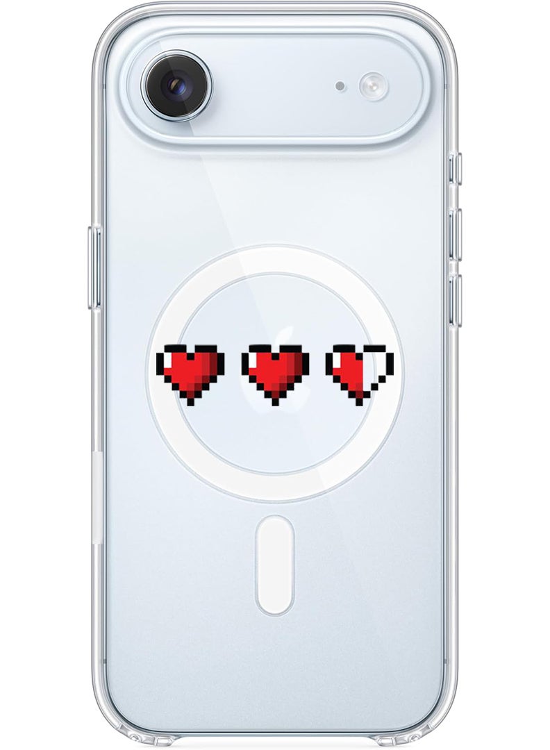 Theodor Magnetic Case for Apple iPhone 17 Air Compatible with MagSafe Wireless Charging, Shockproof Phone Bumper Cover - 3 Hearts - Image 1