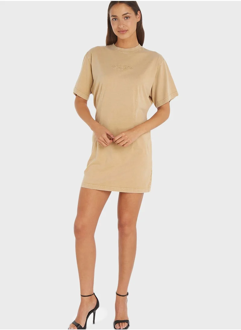 Calvin Klein Jeans Crew Neck Logo T-Shirt Dress