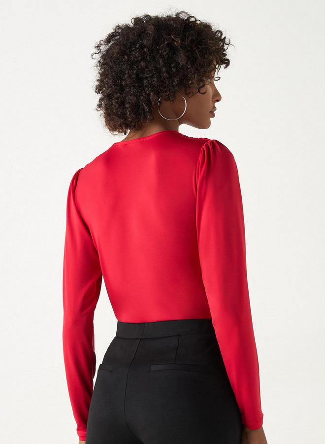 تواكستريمز بودي سوت تشكيل صلب بياقة  وأكمام طويلة - Image 3