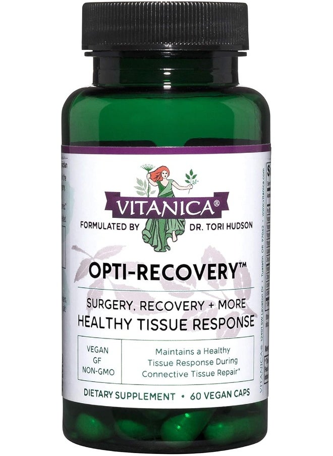 Vitanica Opti-Recovery, Pre & Post Surgery Support, Wound Care, Bbl, Tummy Tuck, C Section & Postpartum Vitamin Essentials Healing Support, Scar, Shoulder, Hysterectomy, Breast & Lipo, Vegan, 60 Caps  - Image 1