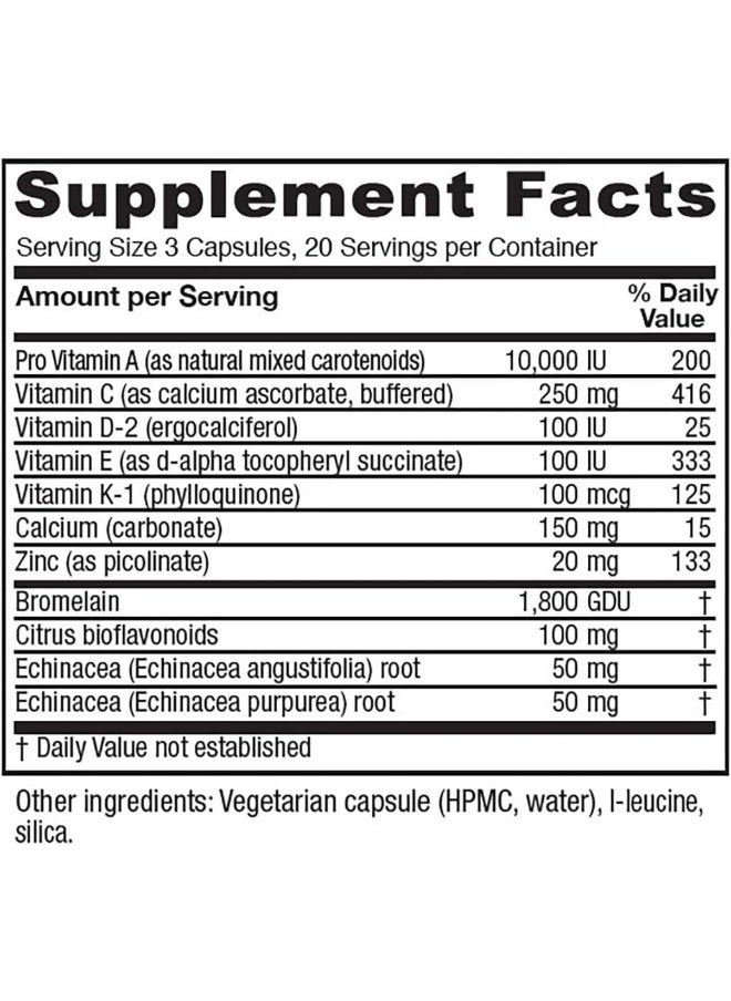 Vitanica Opti-Recovery, Pre & Post Surgery Support, Wound Care, Bbl, Tummy Tuck, C Section & Postpartum Vitamin Essentials Healing Support, Scar, Shoulder, Hysterectomy, Breast & Lipo, Vegan, 60 Caps  - Image 2