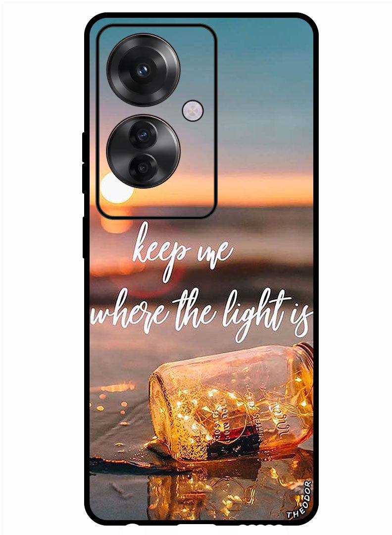 Theodor Protective Case Anti Scratch Shock Proof Bumper Cover For Oppo F25 Pro Keep Me Where The Light - Image 1