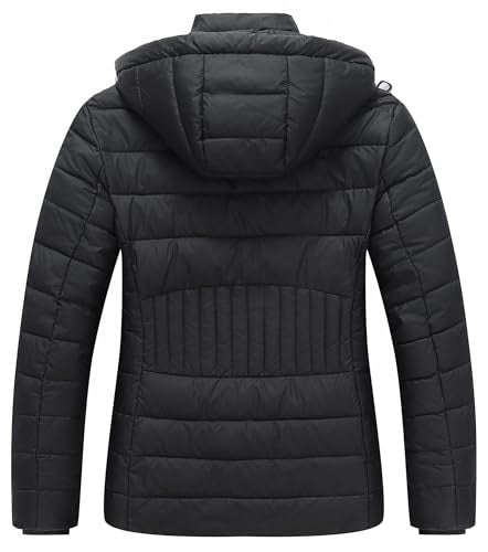 TDYPCI Women's Winter Coat Lightweight Waterproof Puffer Jacket - Quilted Short Down Coat for Women, Ultra Warm Winter Jacket with Hood - Image 4
