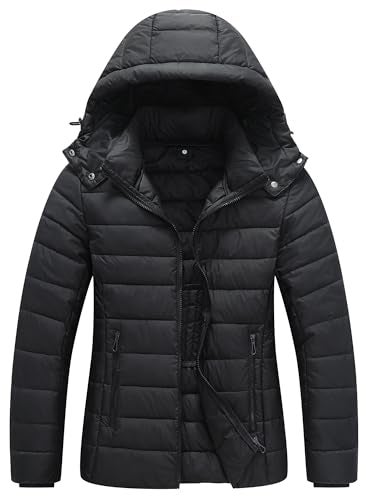 TDYPCI Women's Winter Coat Lightweight Waterproof Puffer Jacket - Quilted Short Down Coat for Women, Ultra Warm Winter Jacket with Hood - Image 1
