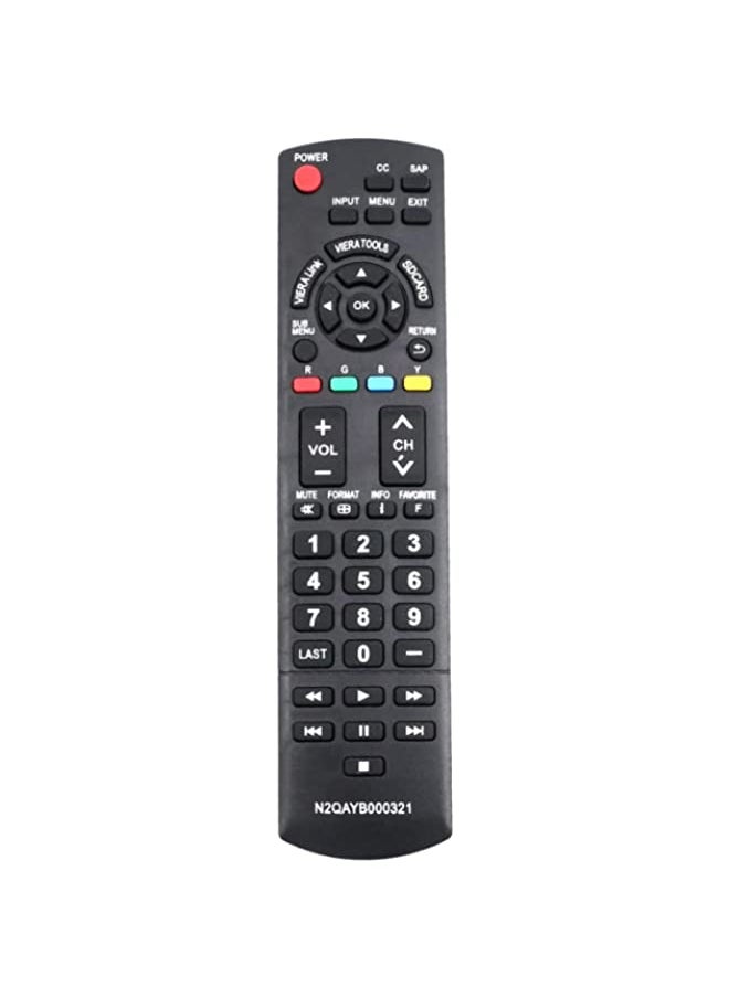 BURAQ - N2QAYB000321 Remote Control Fit for Panasonic Plasma LCD HDTV TC-P42C1 TC-P46UI TC-P50C1 TC-P50S1 TC-P50U1 TC-P50X1 TC-P42S1 TC-P42U1 - Image 1