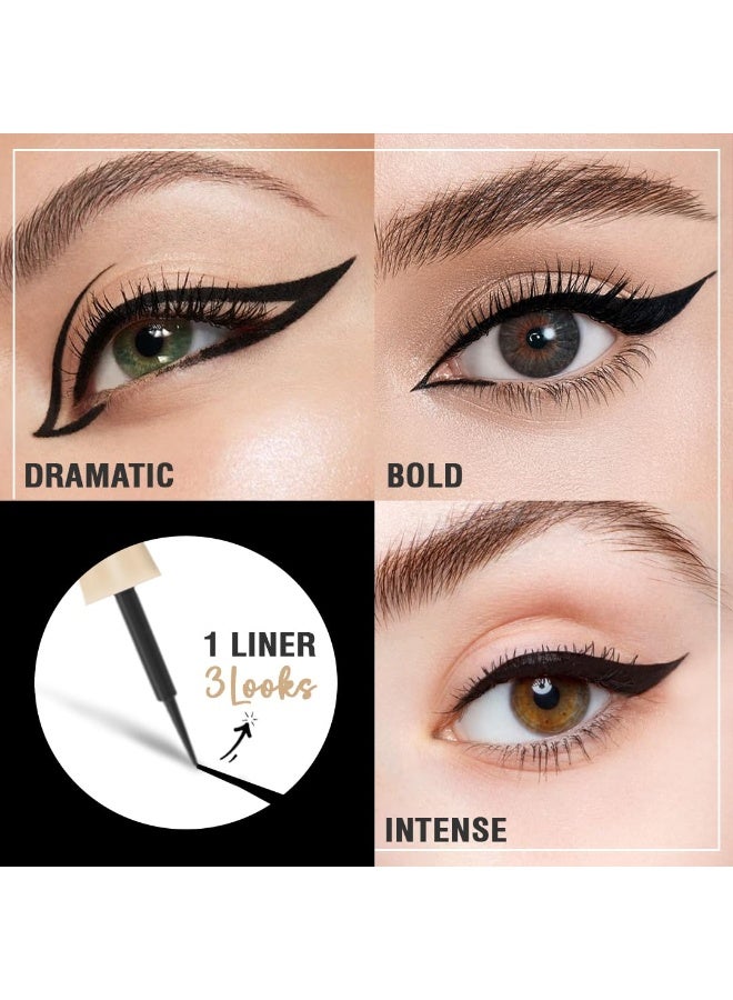 Glamveda Liquid Eye Liner, Black, Long Lasting Matte Waterproof Liner - Smudge Proof, Transfer Proof Eye Makeup, Bold, Clean, Smudge-Free Look 24-Hour Long Stay 4.5 ml - Image 3