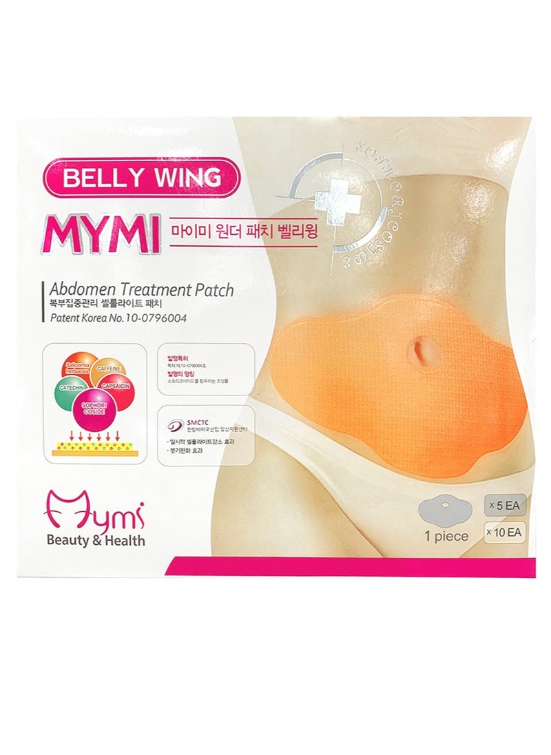 MYMI - 5-Pieces Belly Slimming Patch Set,Wonder Patch Belly Wing Works For Toning Contouring Firming - Image 1