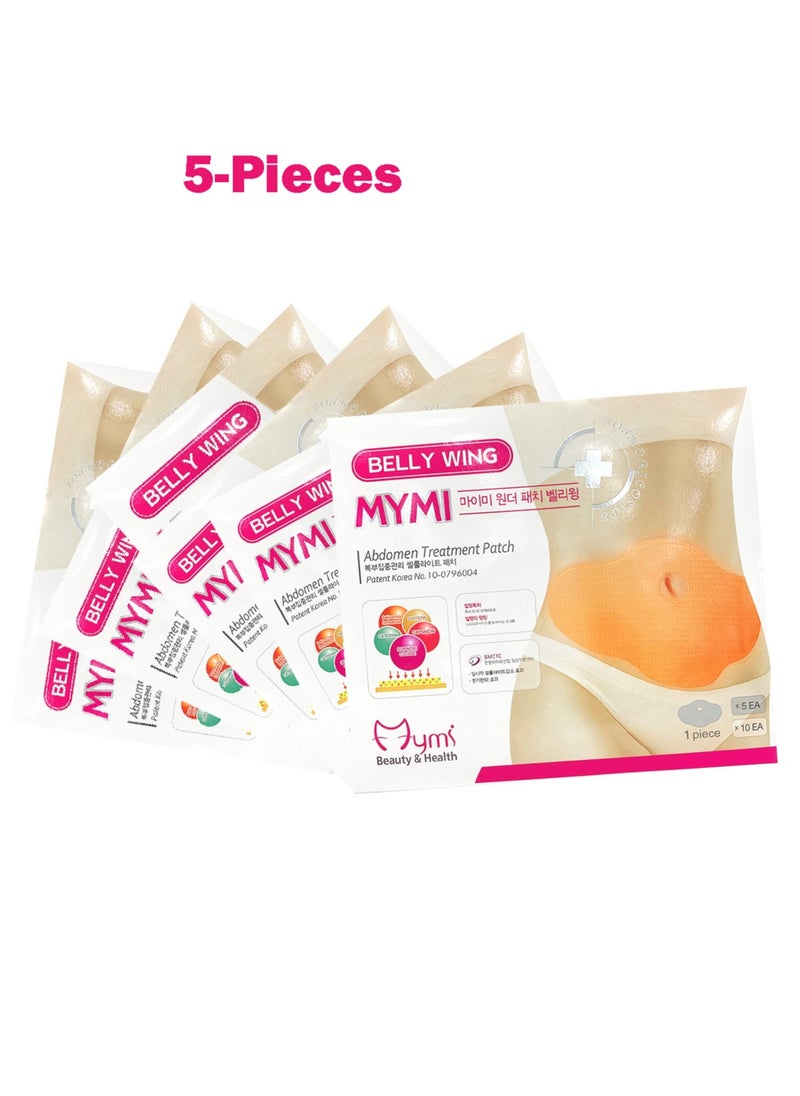 MYMI - 5-Pieces Belly Slimming Patch Set,Wonder Patch Belly Wing Works For Toning Contouring Firming - Image 1