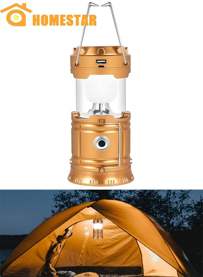 هومستر المحمولة LED التخييم فانوس، خفيفة الوزن، مقاومة للماء، الشمسية USB القابلة لإعادة الشحن، أدى مصباح البقاء على قيد الحياة مجموعات للخارج - Image 1