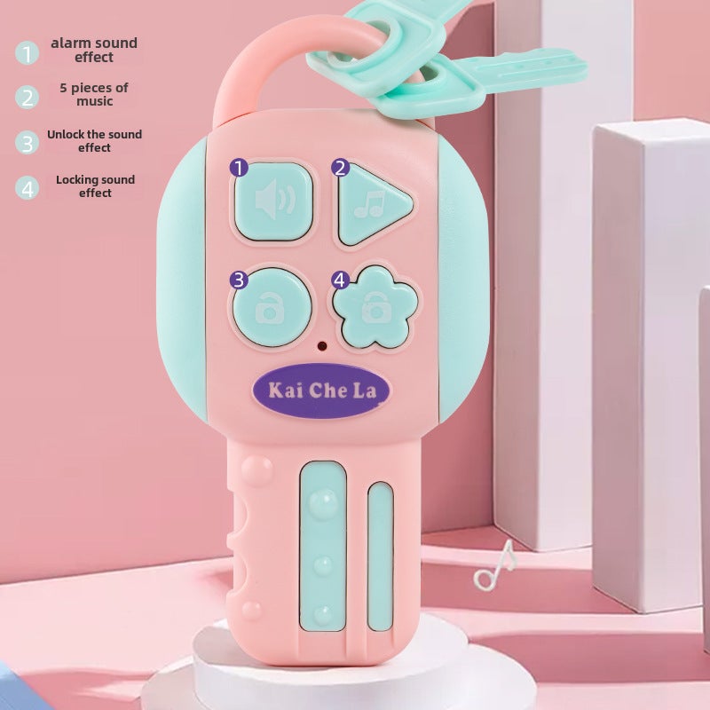 Multi-functional early education simulation car steering wheel electric sound and light simulation children baby driving educational toys wholesale(Base steering wheel-pink [e-commerce box]]) - Image 4
