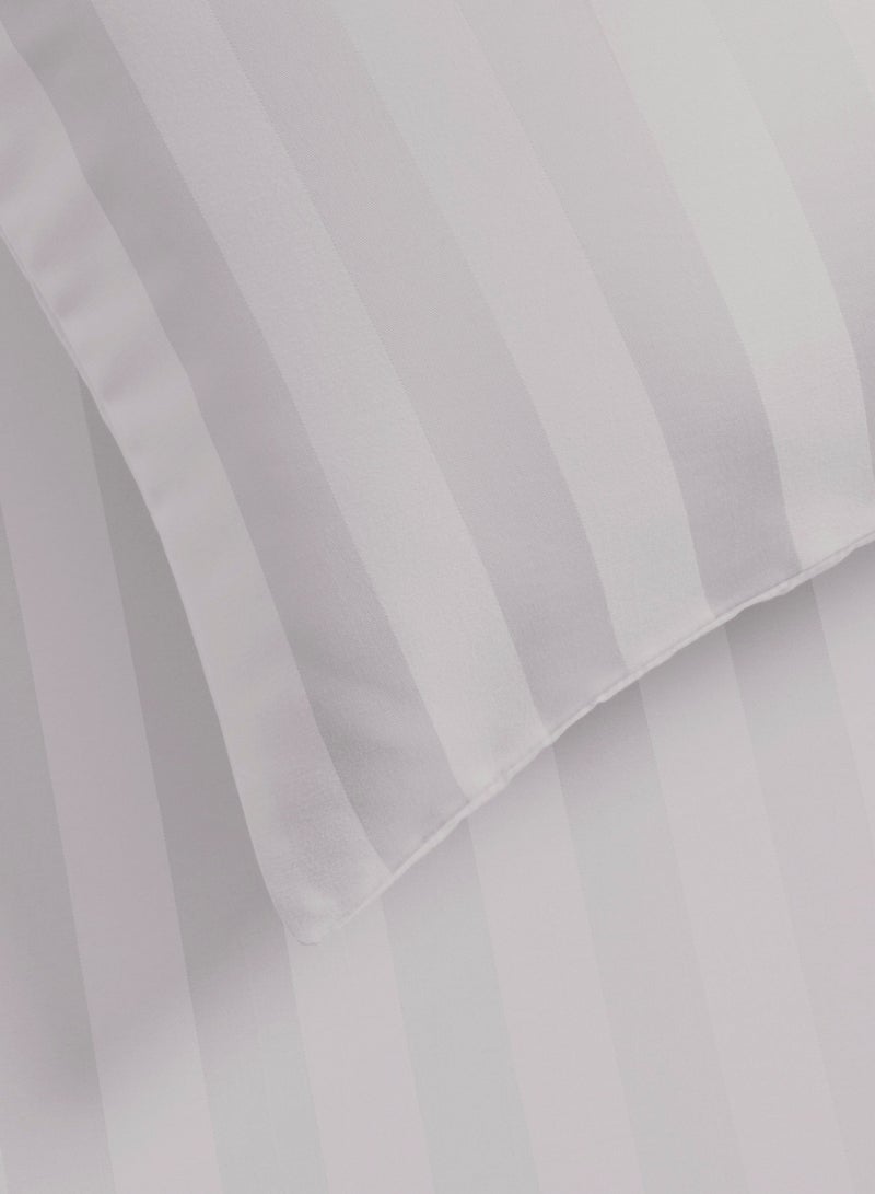 Master Home Textile King Microfiber Sheet Set, King Size 3 Pieces, Hotel Stripes design - Image 4