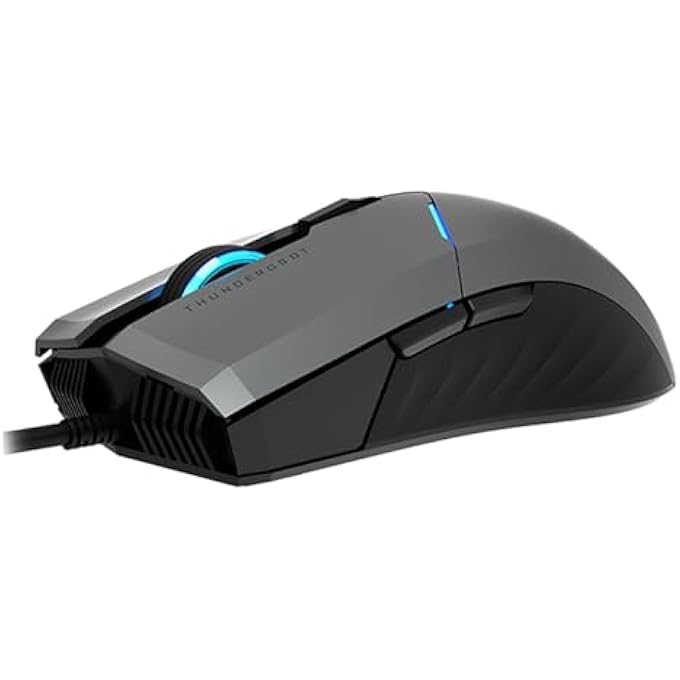 ThundeRobot MG701 WIRED GAMING MOUSE, ULTIMATE GAMING-GRADE CHIP, 4200 DPI OPTICAL SENSOR, HIGH ROLLING RATE, ERGONOMIC DESIGN WITH ANTI-SLIP SIDE GRIPS, BLACK - Image 1