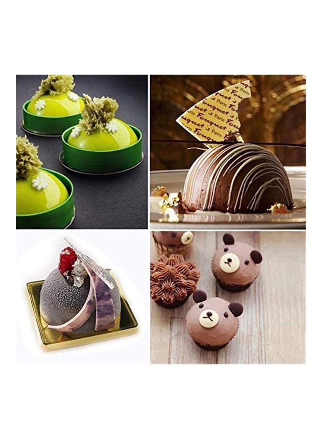 NIBEMINENT 2 Packs 6 Holes Semi Sphere Silicone Mold, Baking Mold for Making Chocolate, Cake Red 10.9x6.6x1.5inch - Image 5