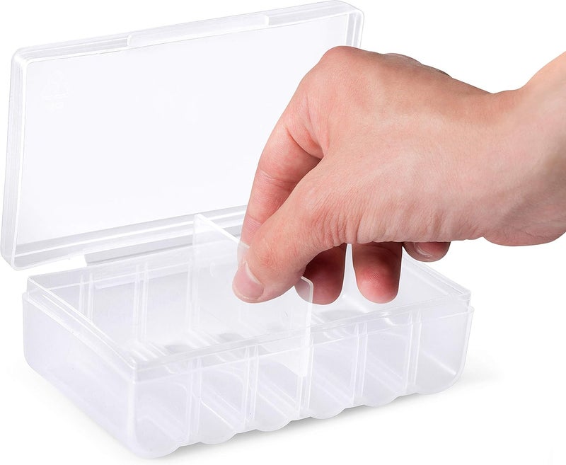GlossyEnd Set of 4 - Two AA and Two AAA Battery Storage Box, Battery Storage Case, Battery Holder Clear, AA - AAA - Image 3