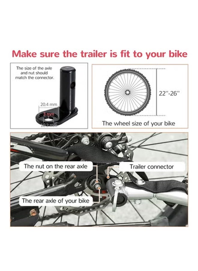 كلناميان مقطورة دراجة أطفال خارجية بثلاث عجلات مع خطاف خلفي، عربة مشي قابلة للفصل، عربة أطفال للأطفال، عجلات 16-20 بوصة - Image 3