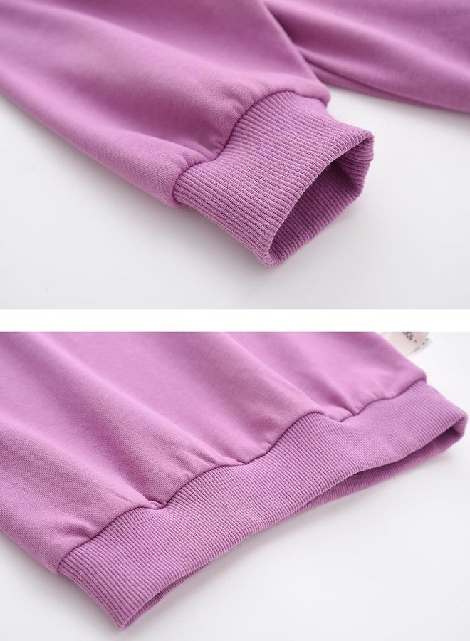 BINIDUCKLING Baby Crew Neck Sweatshirt Girls 18 Months Floral Purple - Image 5