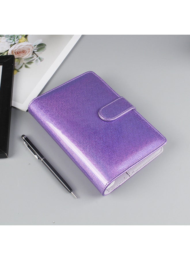 Dimension Stationery Korea Girl's Heart Macaron Loose-leaf Notebook Pu Hand Account Book Notebook Hand Account Book Travel Book - Image 1