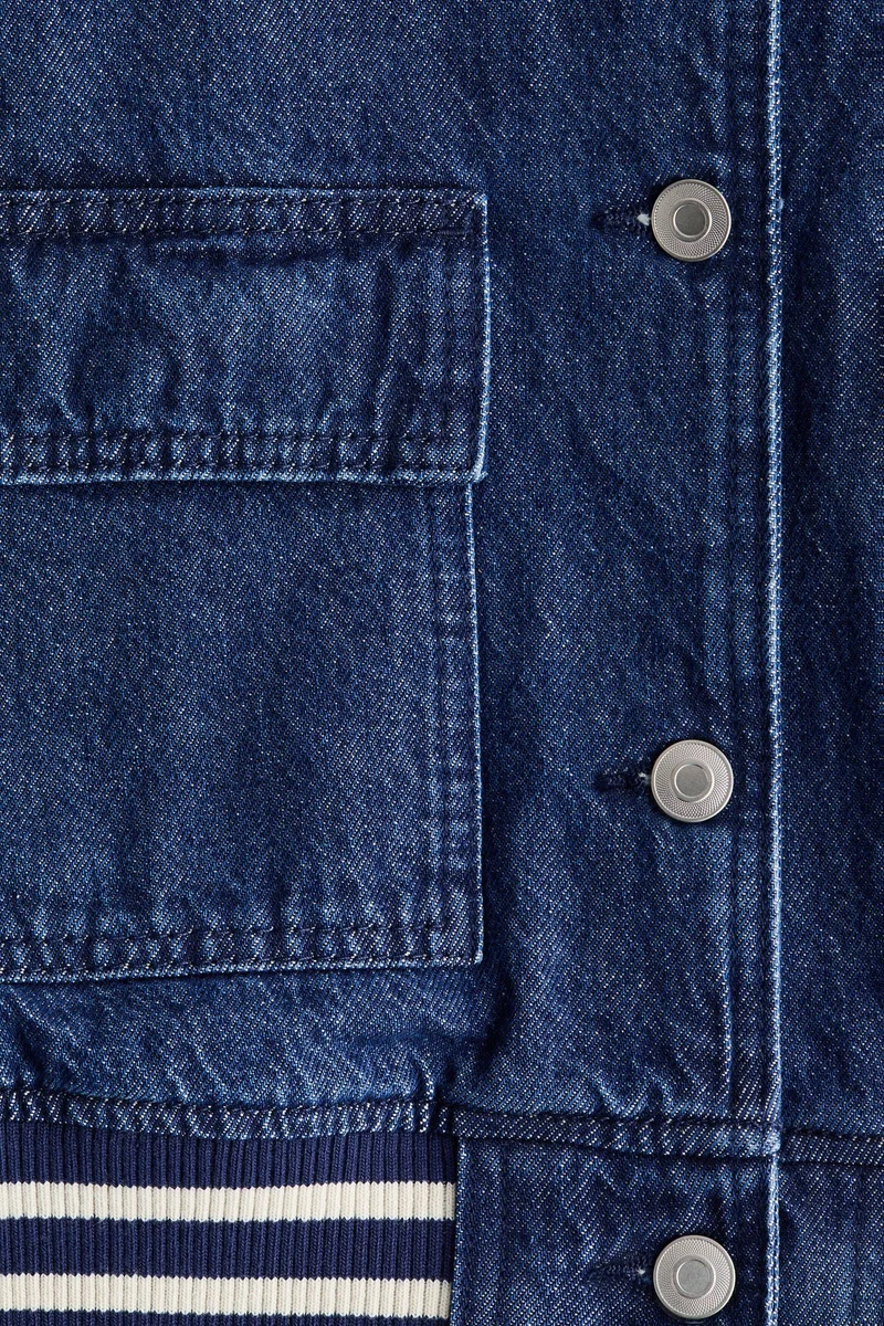 اتش اند ام جاكيت بيسبول من الدنيم