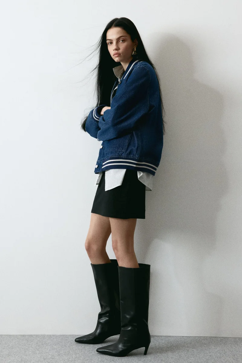 H&M Denim baseball jacket