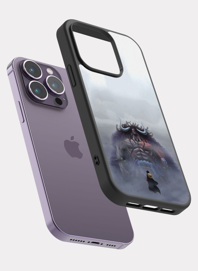 بكسلات كفر ايفون 14 برو ون بيس لوفي و كايدو رمادي - Image 2