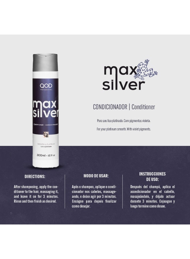 QOD PROFESSIONAL Max Silver Conditioner 300ml - Image 3