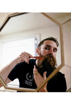 Zeus ZEUS Boar Bristle Beard & Mustache Handled Brush for Men, Soft Bristles, Travel Beard Care Brush with Handle (Made in Germany) J92  - Image 3