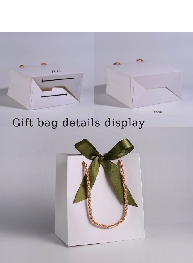 Super ZYouth 12PCS Portable Gift Bag, Candy Bag with Bow  Ribbon, Waterproof Bag for Supplies, Birthday Present, Wedding, Party, Festival - Image 4
